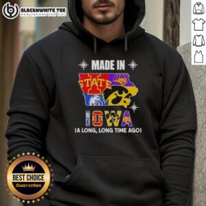 Alternative view of Good Made In Iowa A Long Long Time Ago State Mashup Logo Teams T-Shirt