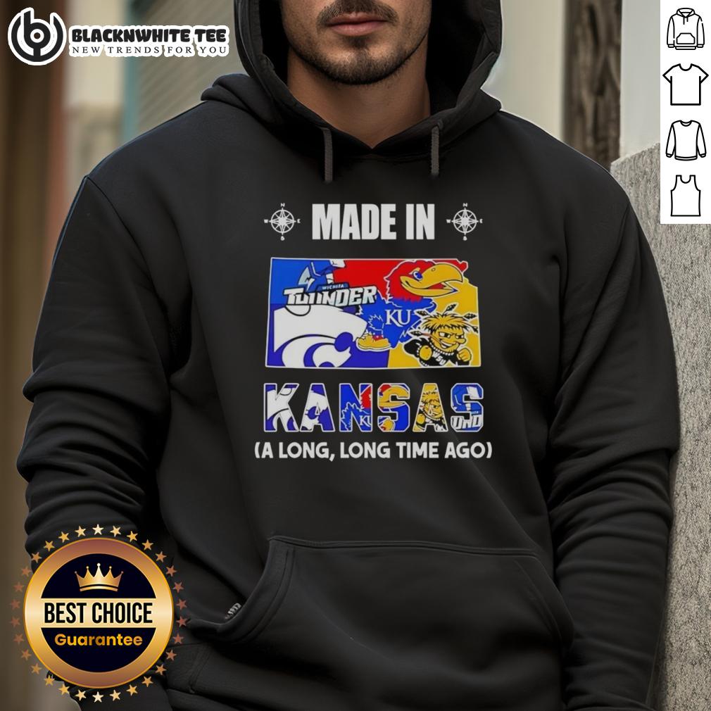 Good Made In Kansas A Long Long Time Ago State Mashup Logo Teams T-Shirt - Image 2