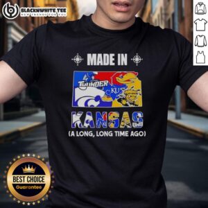 Good Made In Kansas A Long Long Time Ago State Mashup Logo Teams T-Shirt