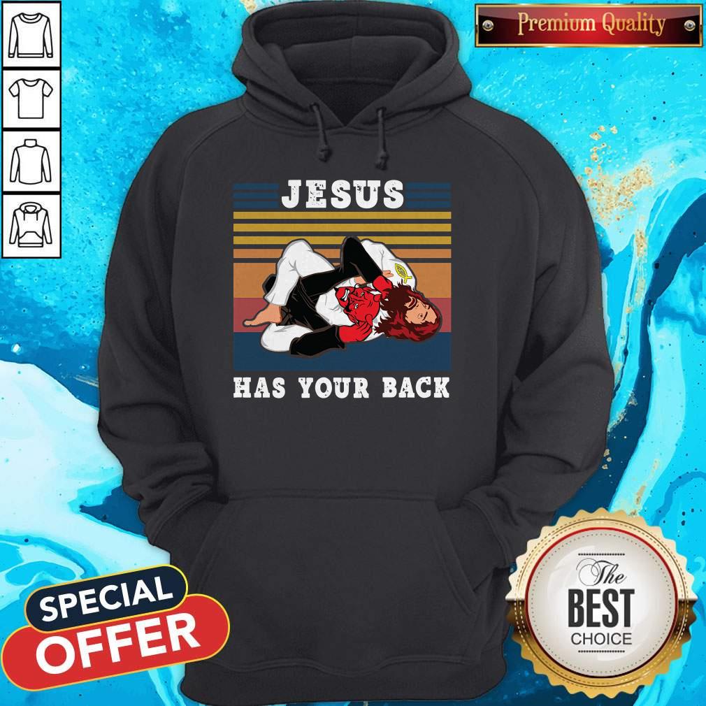 Official Jiu Jitsu Jesus Has Your Back Vintage Shirt - Image 5