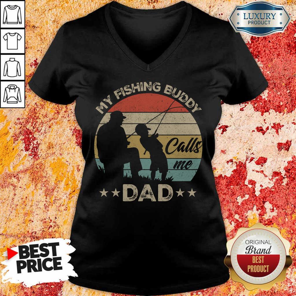 Awesome My Fishing Buddy Calls Me Dad Shirt - Image 2