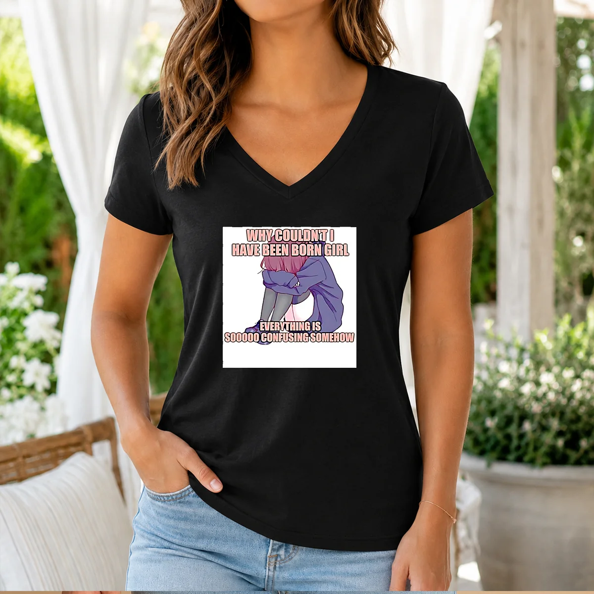 Good Why Couldn'T I Have Been Born Girl Everything Is So Confusing Somehow Shirt - Image 2