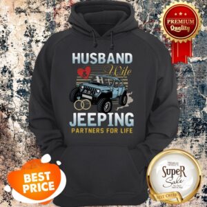Alternative view of Nice Husband Wife Jeeping Partners For Life Shirt