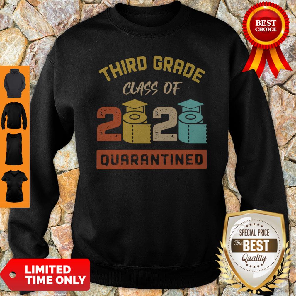 Third Grade Class Of 2020 Toilet Paper Quarantined Vintage Shirt - Image 3