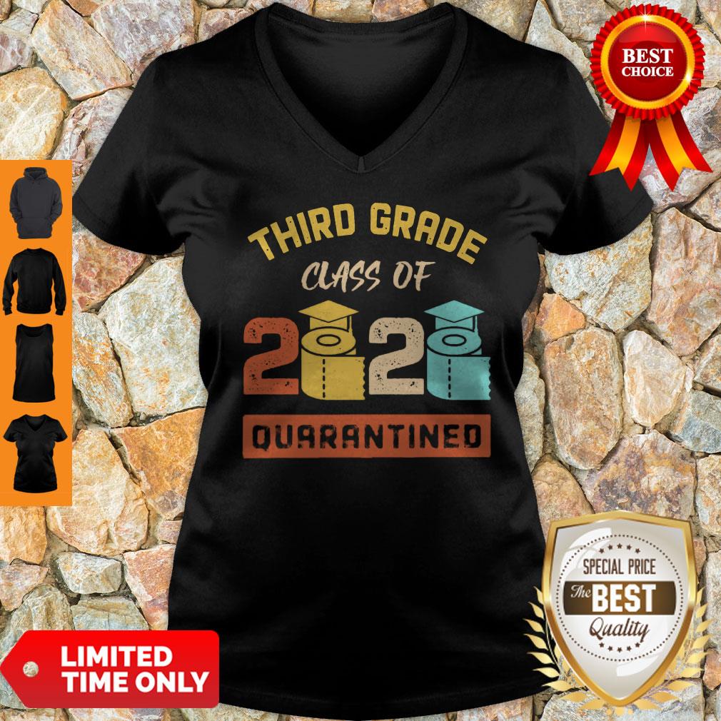 Third Grade Class Of 2020 Toilet Paper Quarantined Vintage Shirt - Image 5