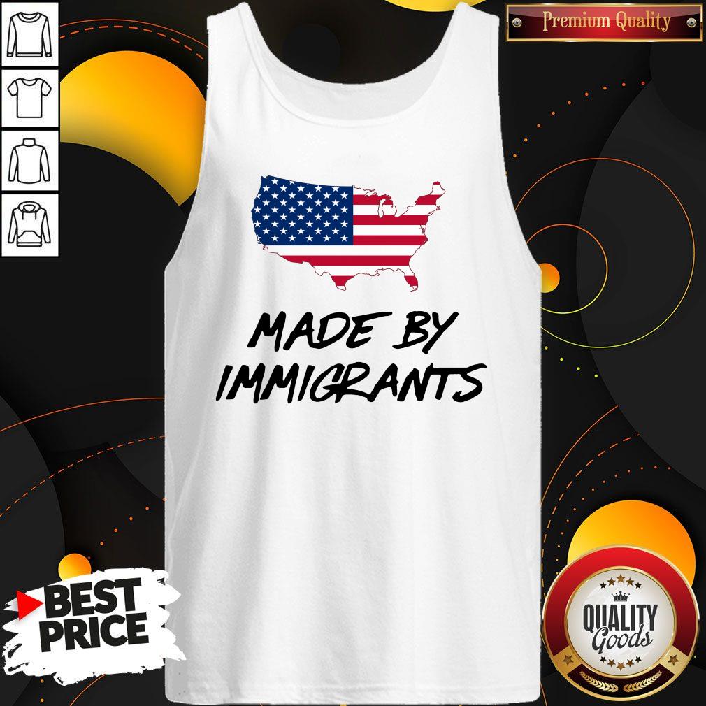 Awesome Made By Immigrants American Map Flag Shirt - Image 4