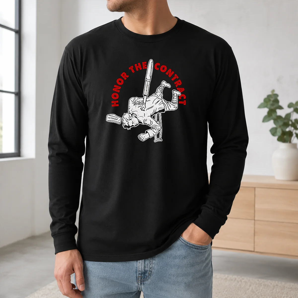 Nice Military Honor The Contract Veteran Stab With Pen Metaphor Shirt - Image 5