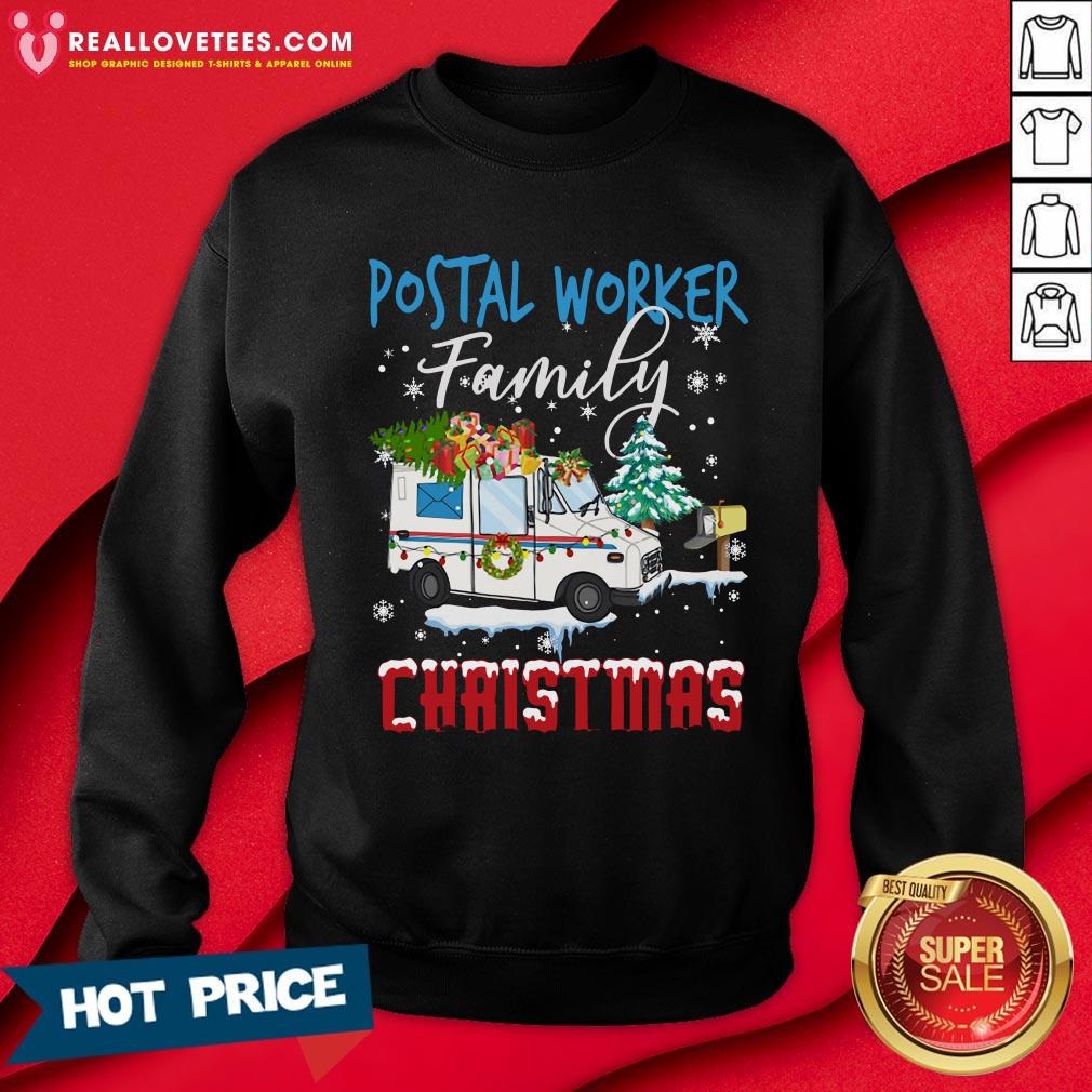 Hot Postal Worker Family Christmas Shirt - Image 3