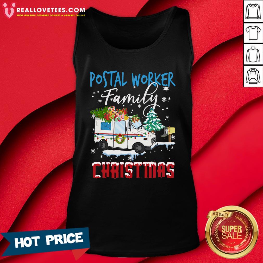 Hot Postal Worker Family Christmas Shirt - Image 2
