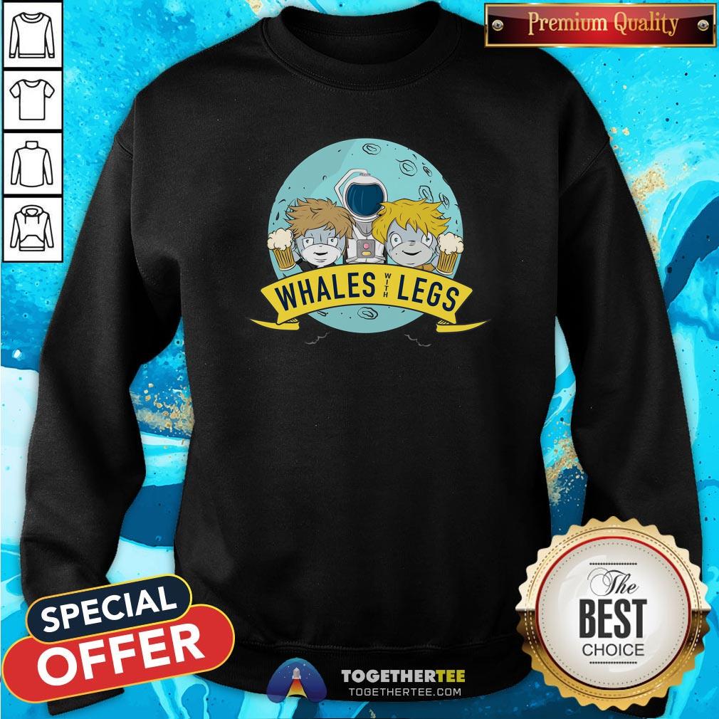 Happy Whales With Legs Illustration Shirt - Image 4