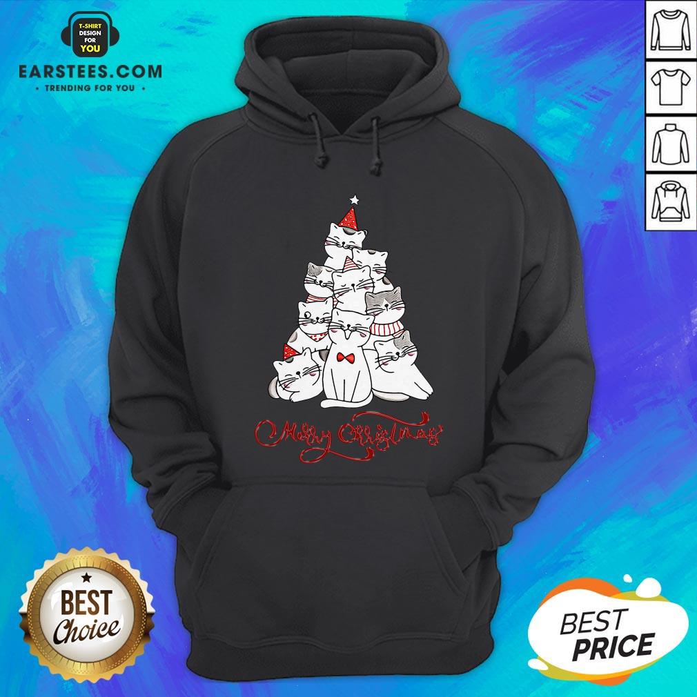 Hot Cats Merry Christmas Tree Shirt - Image 2