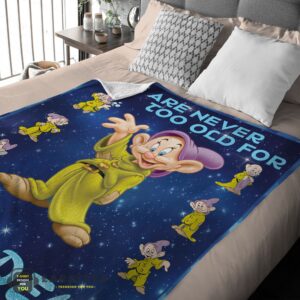 Alternative view of Good Disney Cartoon Snow White Dopey The Seven Dwarfs Blanket