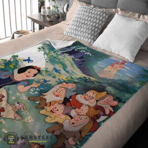 Alternative view of Good Disney Cartoon Snow White With The Seven Dwarfs Customized Blanket