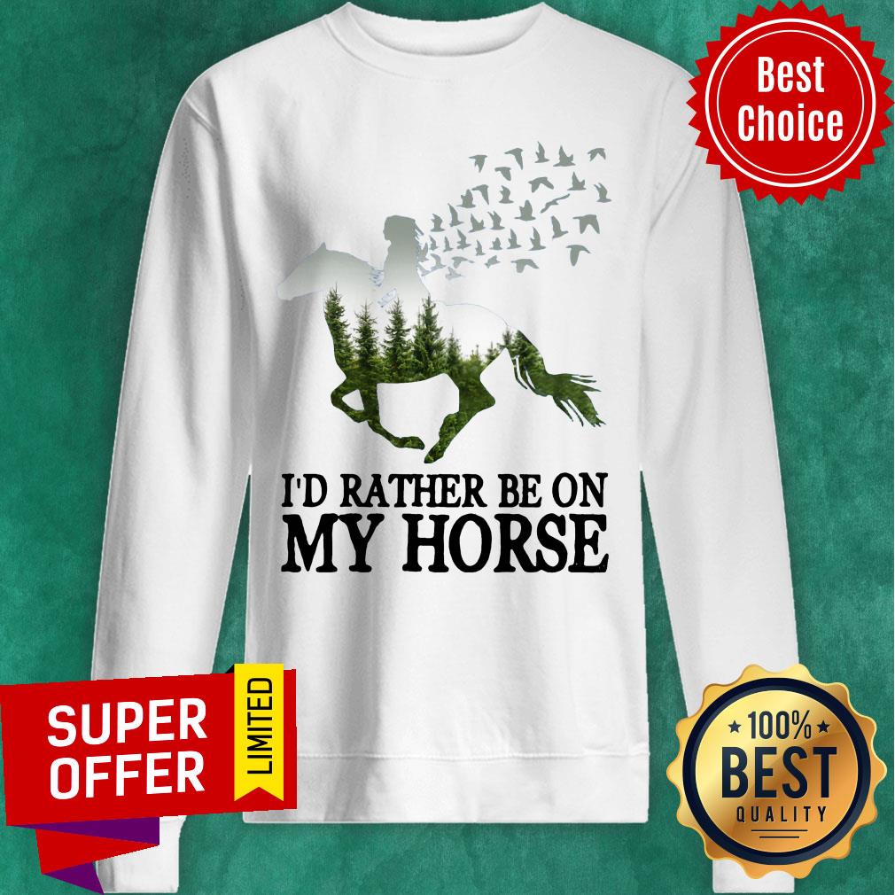 Bird I'd Rather Be On My Horse Shirt - Image 3