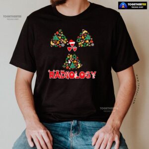 Alternative view of Radiology With Christmas Hat Christmas Tree T-Shirt