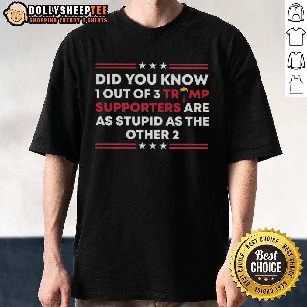 Official Did You Know 1 Out Of 3 Trump Supporters Are As Stupid As The Other 2 T-Shirt