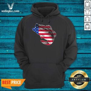 Alternative view of American Flag Bass Fishing Graphic 4th Of July Shirt