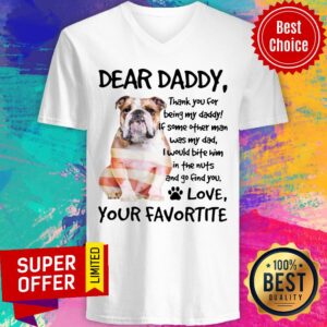 Alternative view of American Flag English Bulldog Dear Daddy Love Favortite Shirt