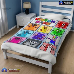 Alternative view of Official Cartoon Numberblocks Characters Blanket Fleece Customized Blanket