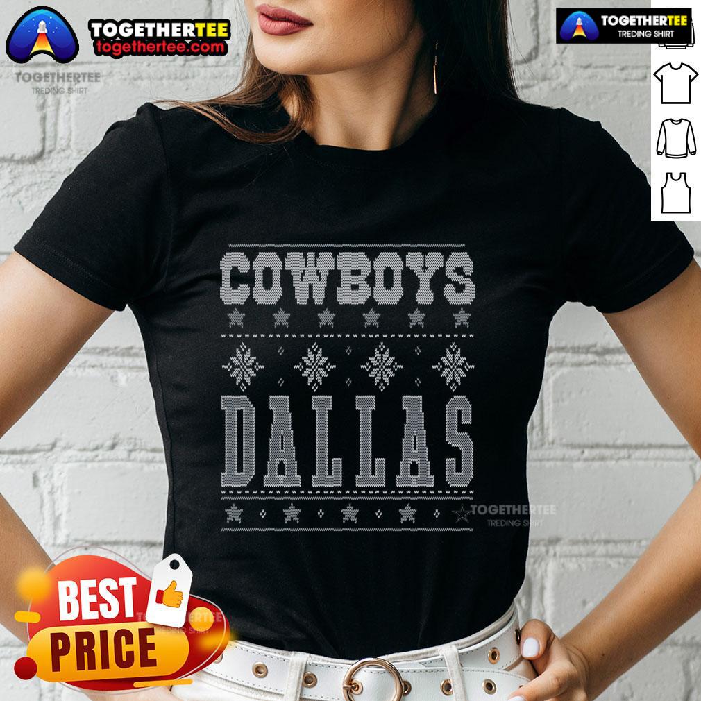 Pretty Dallas Cowboys Holiday T-Shirt - Image 3