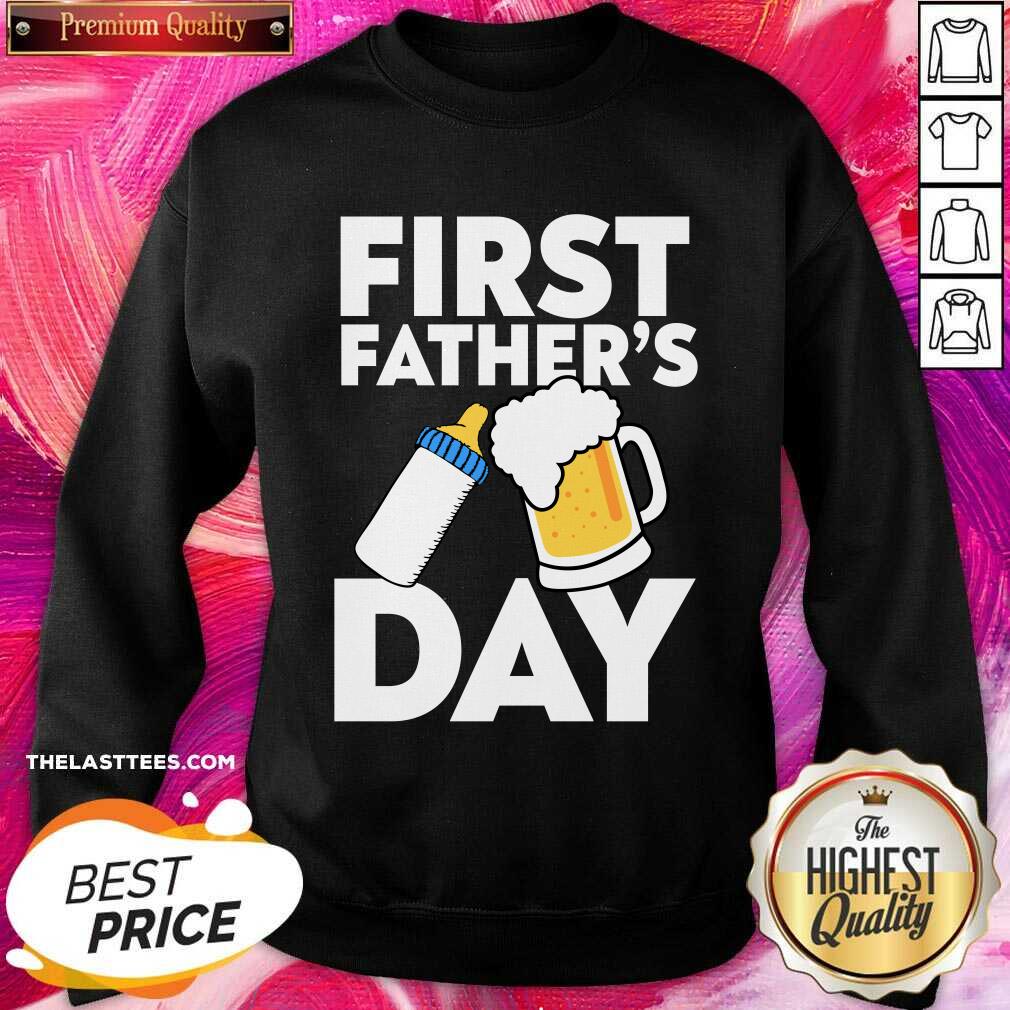 First Fathers Day Beer And Milk Shirt - Image 3
