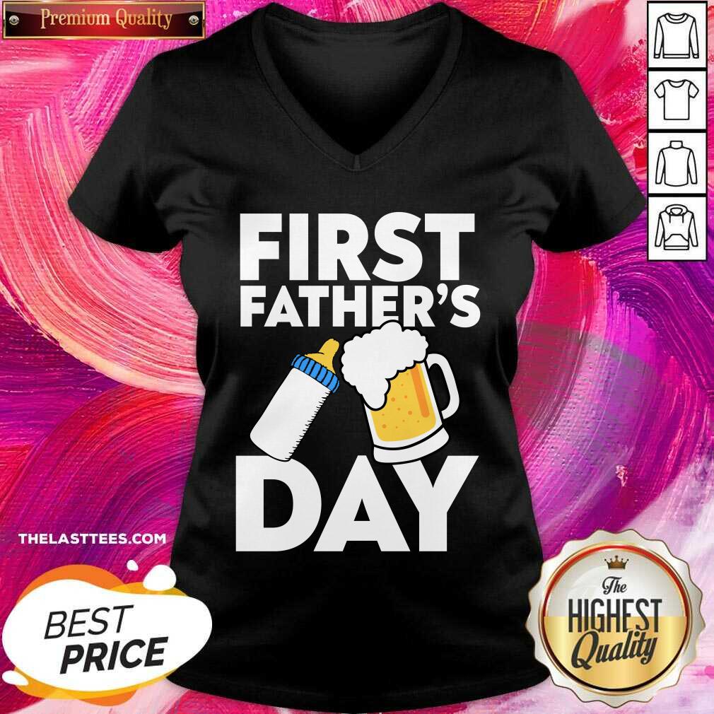 First Fathers Day Beer And Milk Shirt - Image 5