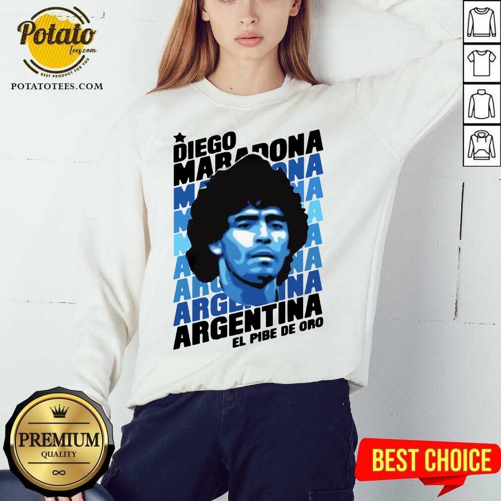 Great Diego Maradona Argentina El Pibe De Oro Shirt - Image 5