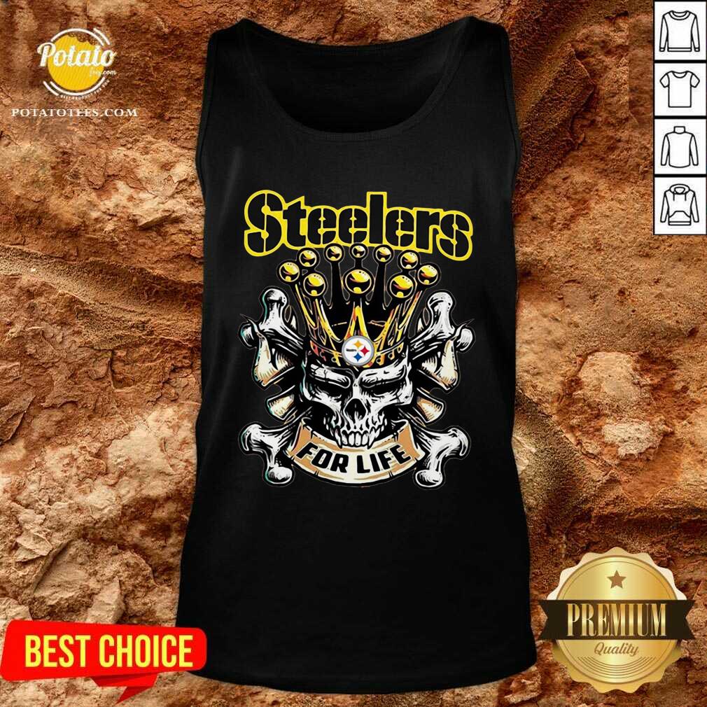 Perfect Skull Pittsburgh Steelers For Life Shirt - Image 2