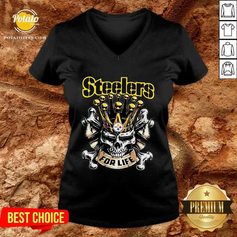 Perfect Skull Pittsburgh Steelers For Life Shirt - Image 3