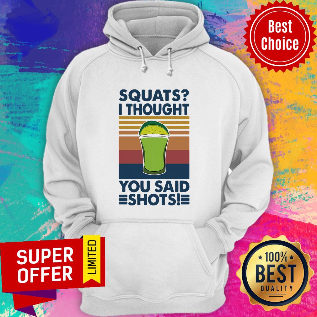Squat I Thought You Said Shots Lemonade Weight Lighting Vintage Shirt - Image 2