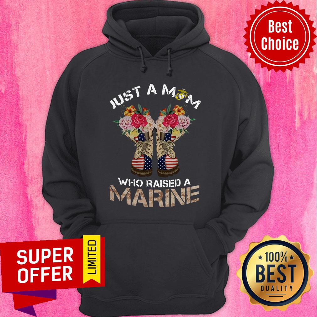 Top American Just A Mom Who Raised A Marine Shirt - Image 3