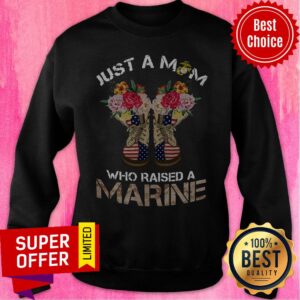 Alternative view of Top American Just A Mom Who Raised A Marine Shirt