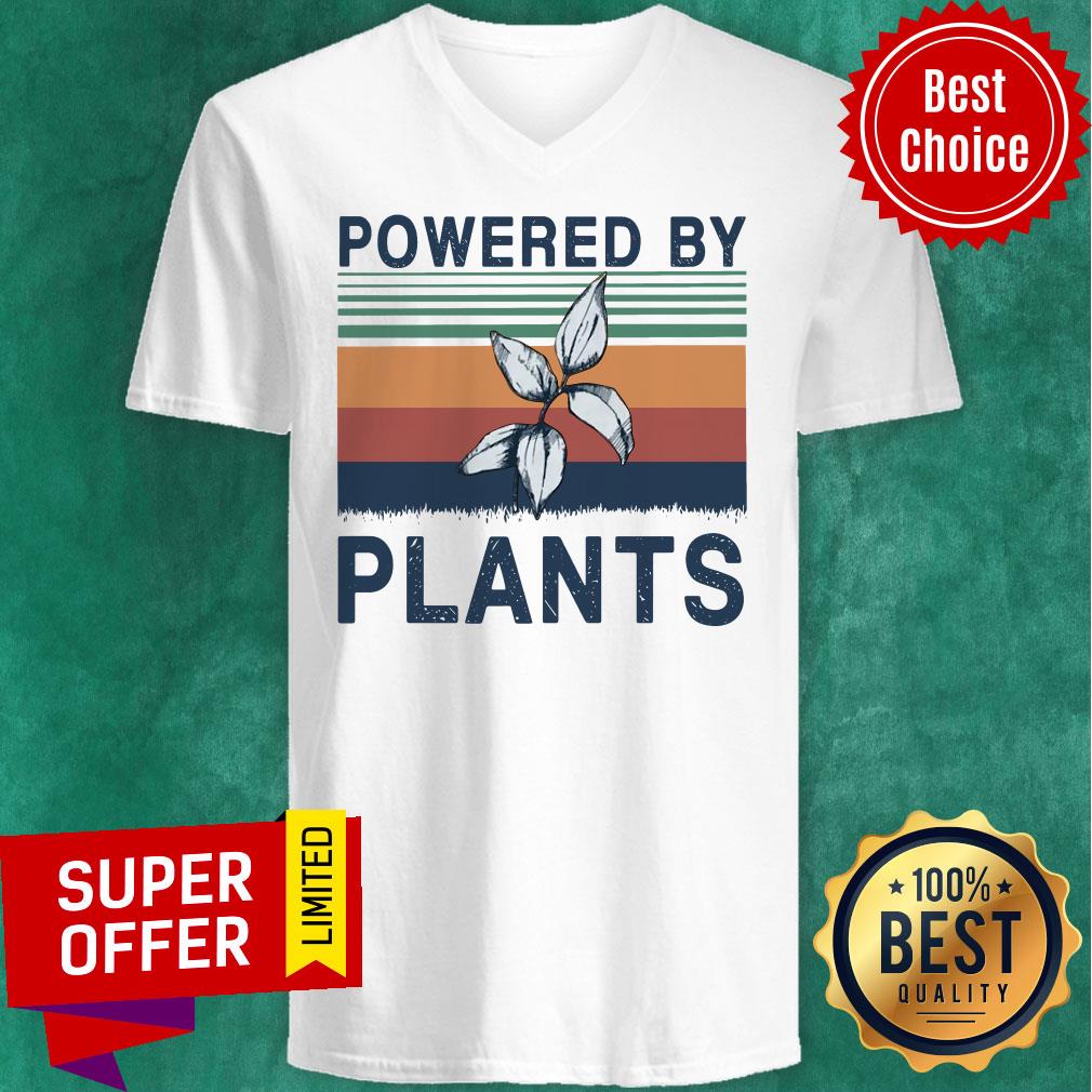Awesome Premium Powered By Plants Vintage Shirt - Image 4