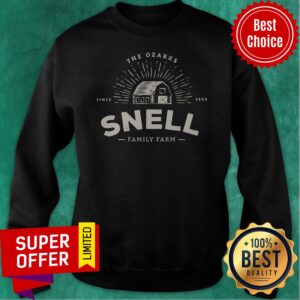 Alternative view of Funny Snell Family Farm Logo From Ozark Baseball Shirt