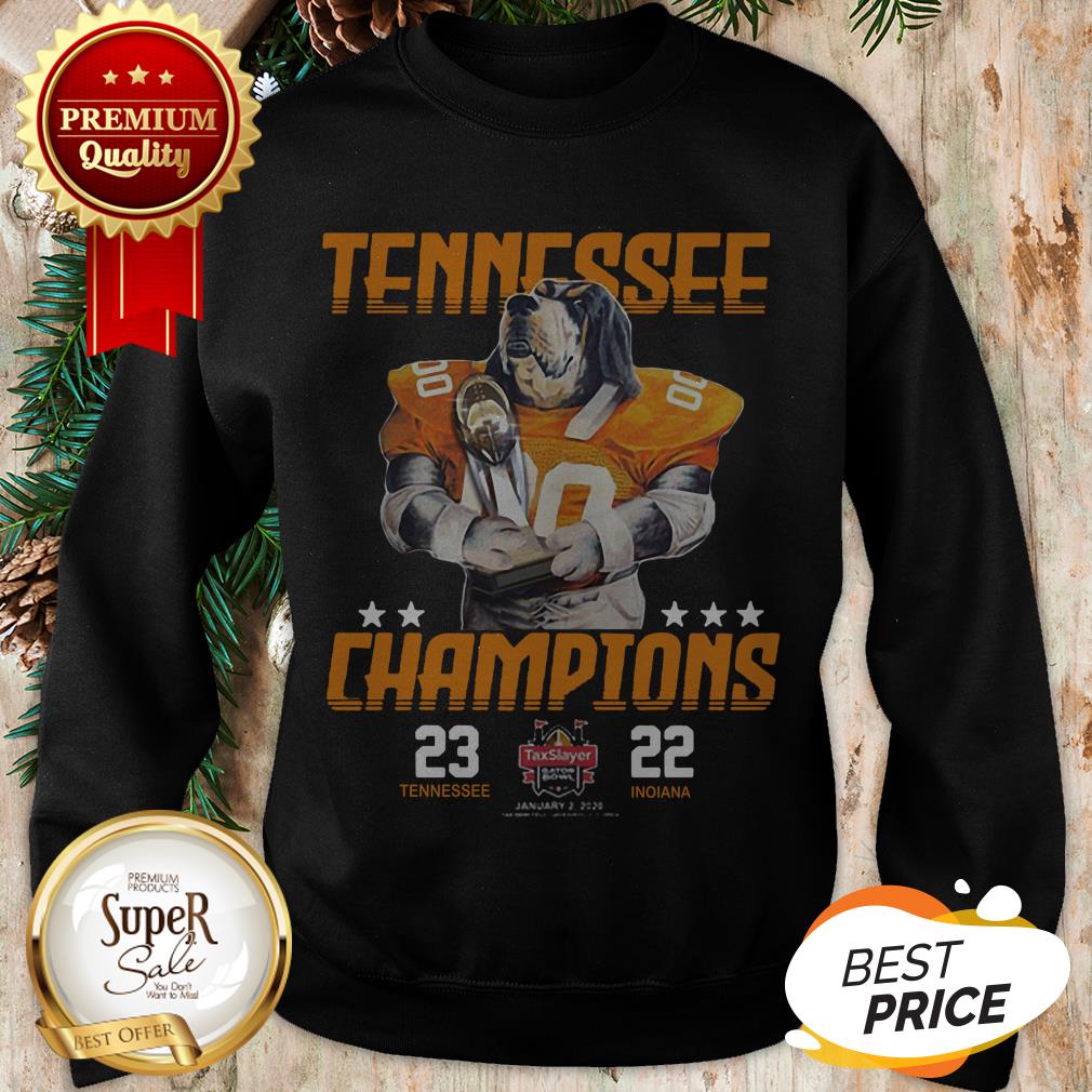 Tennessee Volunteers Champions TaxSlayer Gator Bowl Vs Indiana Shirt - Image 4