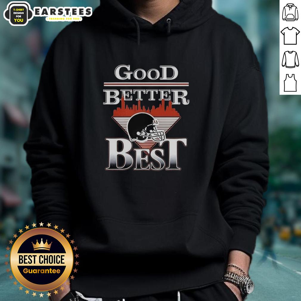 Awesome Chicago Bears Football Good Better Best Helmet City Skyline T-Shirt - Image 2