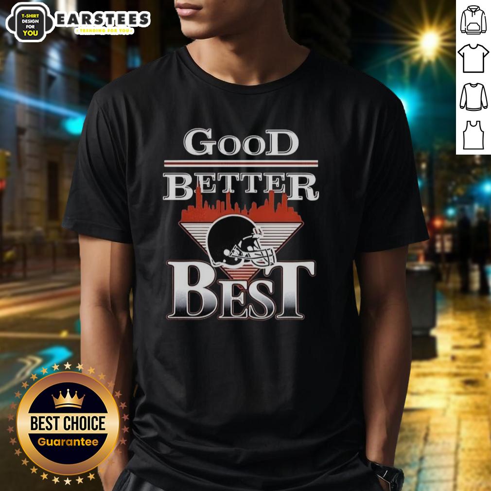 Awesome Chicago Bears Football Good Better Best Helmet City Skyline T-Shirt