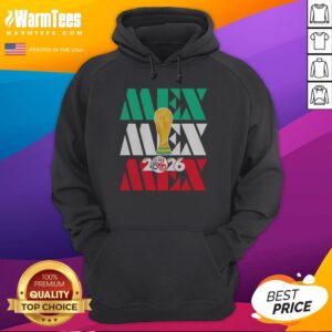 Alternative view of Hot Mexico 2026 World Cup FIFA Football Soccer Trophy Logoshirt
