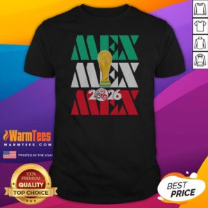 Hot Mexico 2026 World Cup FIFA Football Soccer Trophy Logoshirt