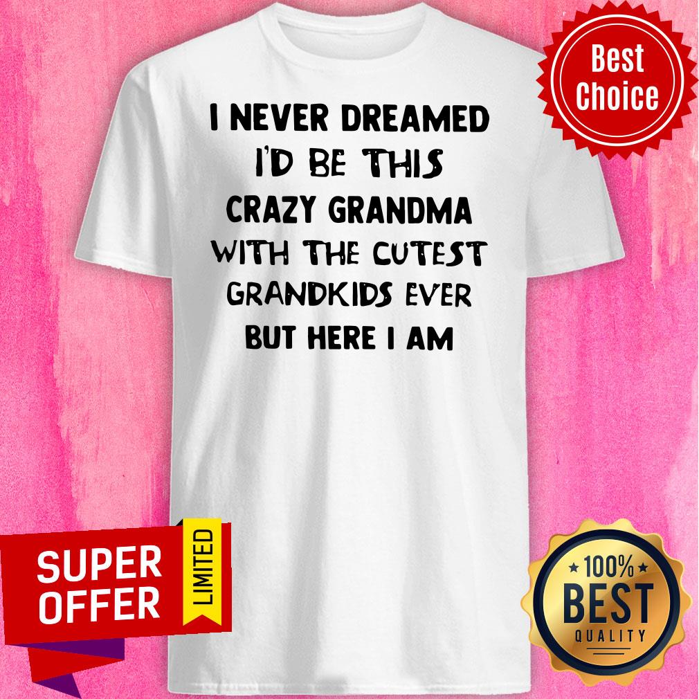 I Never Dreamed I’d Be This Crazy Grandma With The Cutest Grandkids Shirt