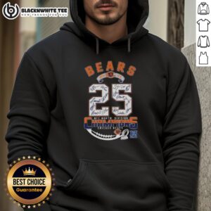 Alternative view of Good 2025 11-5 NFC North Division Champions Chicago Bears All Signatures T-Shirt
