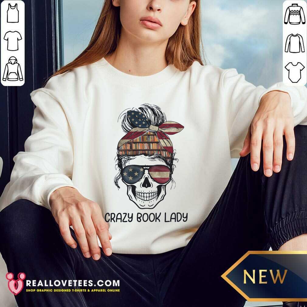 Skull Girl Crazy Book Crazy Shirt - Image 5