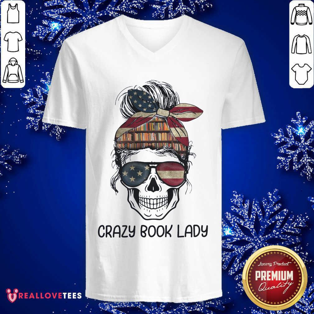 Skull Girl Crazy Book Crazy Shirt - Image 3