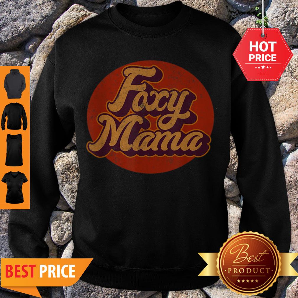 Awesome 70s Retro Vintage Foxy Mama 60s 80s Mothers Day Gift Shirt - Image 3