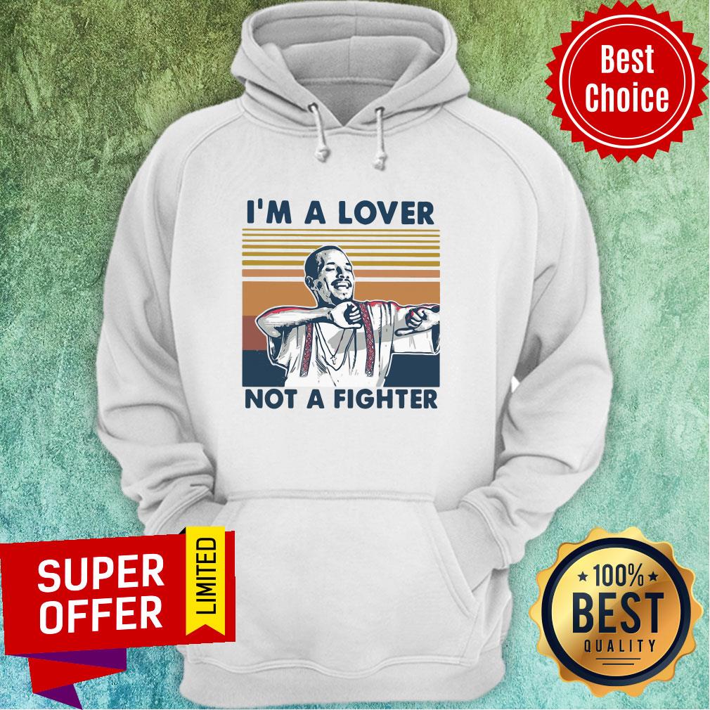 Awesome I'm A Lover Not A Fighter Vintage Retro Shirt - Image 2