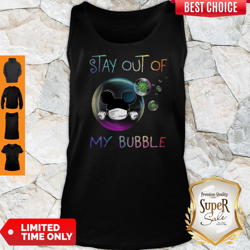 Nice Mickey Mouse Mask Stay Out Of My Bubble Covid-19 Shirt - Image 2