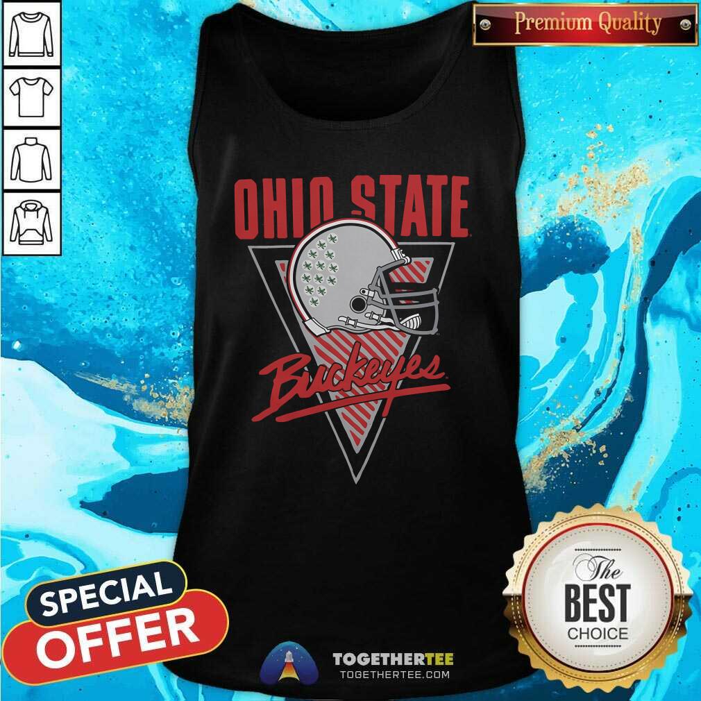 Original Ohio State Buckeyes Helmet Retro T-Shirt - Image 4