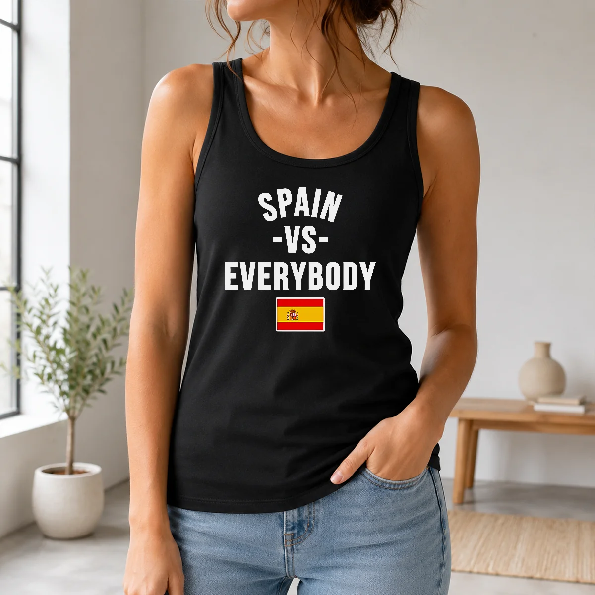 Nice Top Spain Vs Everybody National Soccer Team Spain World Cup 2026 Shirt - Image 3