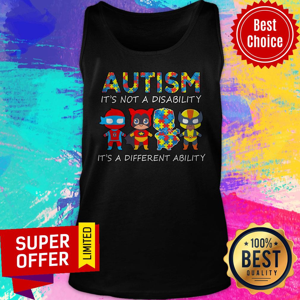 Official Autism It's Not A Disability It's A Different Ability Shirt - Image 4