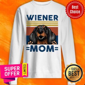 Alternative view of Top Dachshund Wiener Mom Vintage Shirt